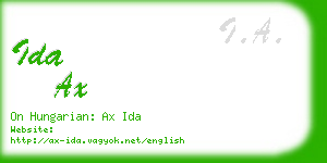 ida ax business card